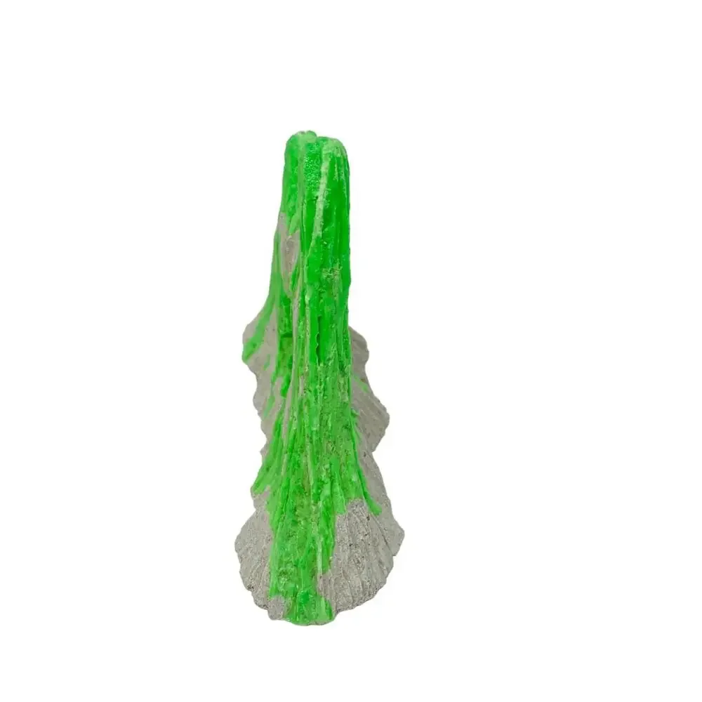 Mini Micro Castle for aquarium fish tanks ornament lime green 4 1/2